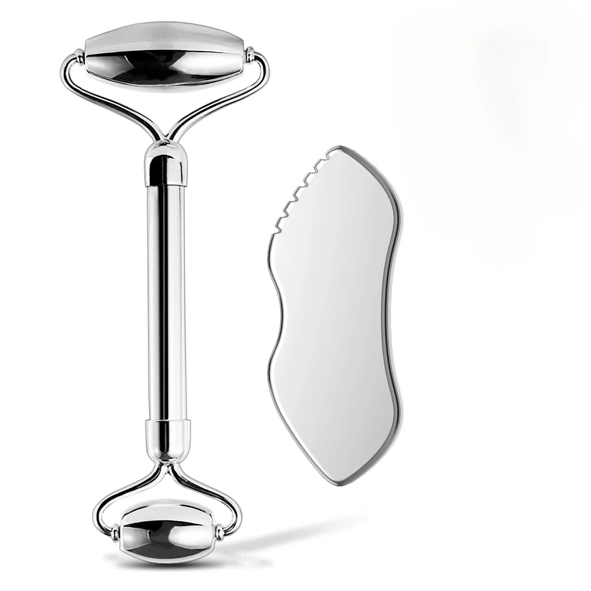 1/2/3PCS Stainless Steel Facial Roller Metal Gua Sha Facial Tools Face Body Treatment Lymphatic Drainage, Facial Tension,Durable